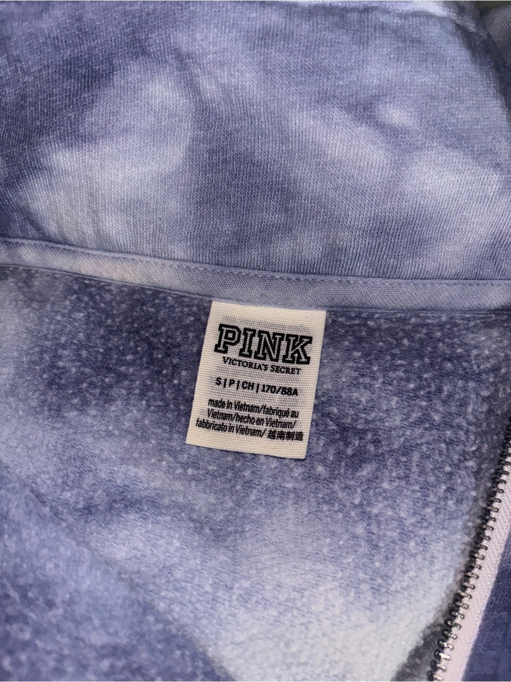 VS VICTORIAS SECRET PINK VARSITY HALF ZIP PULLOVER SWEATER - Picture 4 of 4